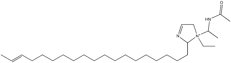 1-[1-(Acetylamino)ethyl]-1-ethyl-2-(17-nonadecenyl)-3-imidazoline-1-ium Struktur