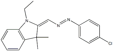 2-(4-Chlorophenylazomethylene)-1-ethyl-3,3-dimethylindoline Struktur