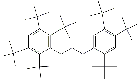 1-(2,3,5,6-Tetra-tert-butylphenyl)-3-(2,4,5-tri-tert-butylphenyl)propane Struktur