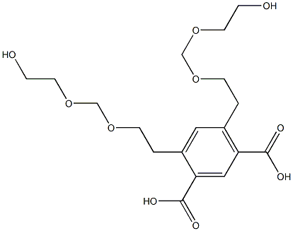 4,6-Bis(7-hydroxy-3,5-dioxaheptan-1-yl)isophthalic acid Struktur