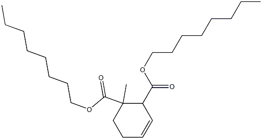 1-Methyl-3-cyclohexene-1,2-dicarboxylic acid dioctyl ester Struktur