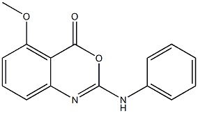 2-Anilino-5-methoxy-4H-3,1-benzoxazin-4-one Struktur