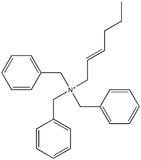 (2-Hexenyl)tribenzylaminium Struktur