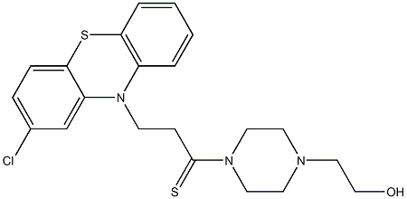 3-(2-Chloro-10H-phenothiazin-10-yl)-1-[4-(2-hydroxyethyl)-1-piperazinyl]-1-propanethione Struktur