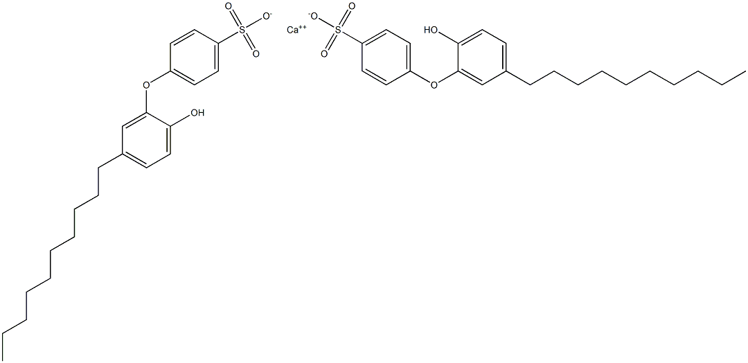 Bis(2'-hydroxy-5'-decyl[oxybisbenzene]-4-sulfonic acid)calcium salt Struktur