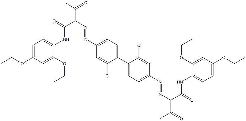 4,4'-Bis[[1-(2,4-diethoxyphenylamino)-1,3-dioxobutan-2-yl]azo]-2,2'-dichloro-1,1'-biphenyl Struktur