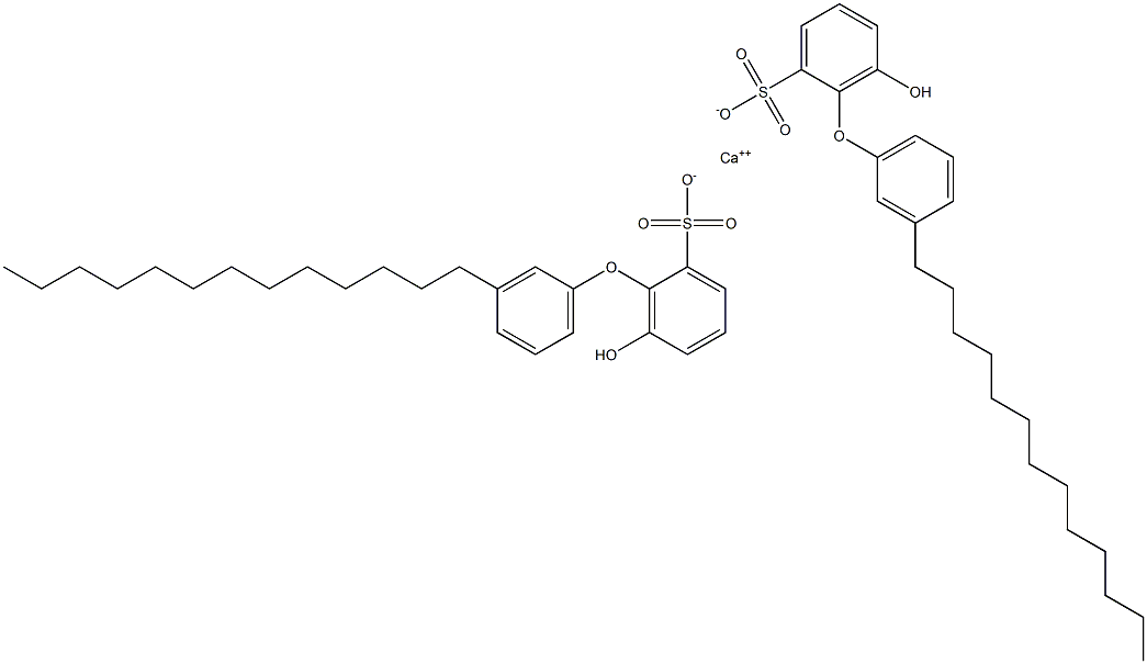 Bis(6-hydroxy-3'-tridecyl[oxybisbenzene]-2-sulfonic acid)calcium salt Struktur