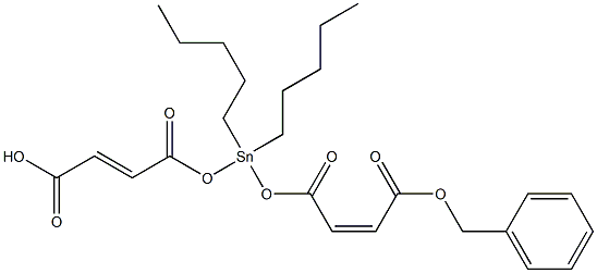 3,3'-[Dipentylstannanediylbis(oxycarbonyl)]bis[(Z)-acrylic acid benzyl] ester Struktur