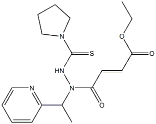 4-[1-[1-(2-Pyridinyl)ethyl]-2-[(1-pyrrolidinyl)thiocarbonyl]hydrazino]-4-oxo-2-butenoic acid ethyl ester Struktur