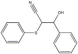 3-Hydroxy-2-(phenylthio)-3-phenylpropanenitrile Struktur