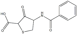 4-Benzoylamino-3-oxotetrahydrothiophene-2-carboxylic acid Struktur