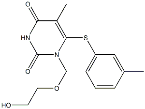 1-[(2-Hydroxyethoxy)methyl]-5-methyl-6-(3-methylphenyl)thiopyrimidine-2,4(1H,3H)-dione Struktur