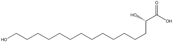 [S,(+)]-2,15-Dihydroxypentadecanoic acid Struktur