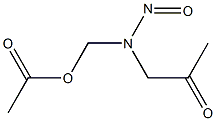 Acetic acid N-nitroso-N-(2-oxopropyl)aminomethyl ester Struktur