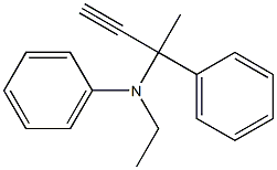 N-Ethyl-N-phenyl(3-phenyl-1-butyn-3-yl)amine Struktur