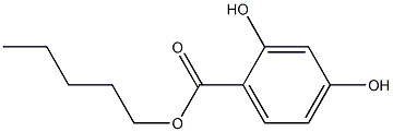 2,4-Dihydroxybenzoic acid pentyl ester Struktur