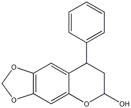 7,8-Dihydro-8-phenyl-6H-1,3-dioxolo[4,5-g][1]benzopyran-6-ol Struktur