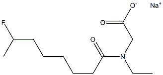 N-Ethyl-N-(7-fluorooctanoyl)glycine sodium salt Struktur