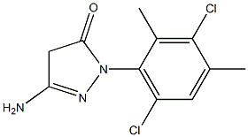 3-Amino-1-(3,6-dichloro-2,4-dimethylphenyl)-5(4H)-pyrazolone Struktur