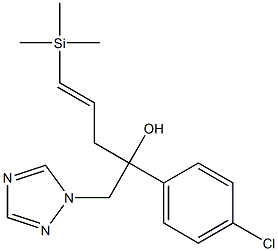 1-(4-Chlorophenyl)-1-[(E)-3-(trimethylsilyl)-2-propenyl]-2-(1H-1,2,4-triazol-1-yl)ethanol Struktur