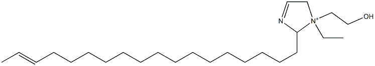 1-Ethyl-1-(2-hydroxyethyl)-2-(16-octadecenyl)-3-imidazoline-1-ium Struktur