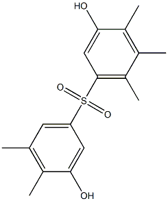 3,3'-Dihydroxy-4,4',5,5',6-pentamethyl[sulfonylbisbenzene] Struktur