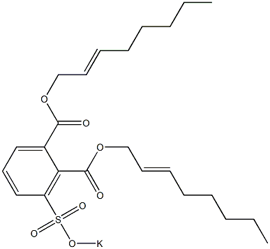 3-(Potassiosulfo)phthalic acid di(2-octenyl) ester Struktur