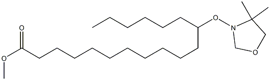 12-(4,4-Dimethyloxazolidin-3-yloxy)stearic acid methyl ester Struktur