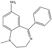 2,3-Dihydro-7-amino-1-methyl-5-phenyl-1H-1,4-benzodiazepine Struktur