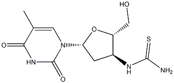 3'-Thioureido-3'-deoxythymidine Struktur