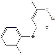 3-Sodiooxy-N-(2-methylphenyl)-2-butenamide Struktur