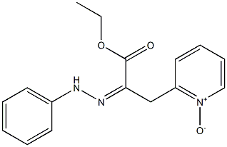 2-[2-Ethoxycarbonyl-2-(2-phenylhydrazono)ethyl]pyridine 1-oxide Struktur