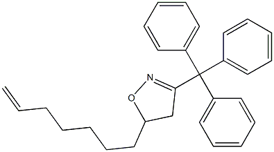 3-Triphenylmethyl-5-(6-heptenyl)-2-isoxazoline Struktur