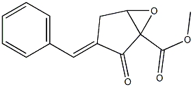 1,5-Epoxy-2-oxo-3-benzylidenecyclopentane-1-carboxylic acid methyl ester Struktur