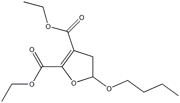 5-Butoxy-4,5-dihydrofuran-2,3-dicarboxylic acid diethyl ester Struktur