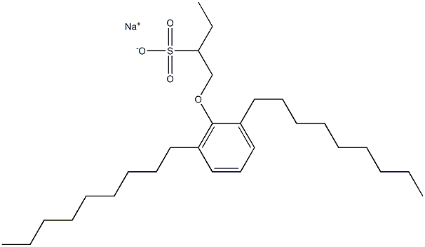 1-(2,6-Dinonylphenoxy)butane-2-sulfonic acid sodium salt Struktur