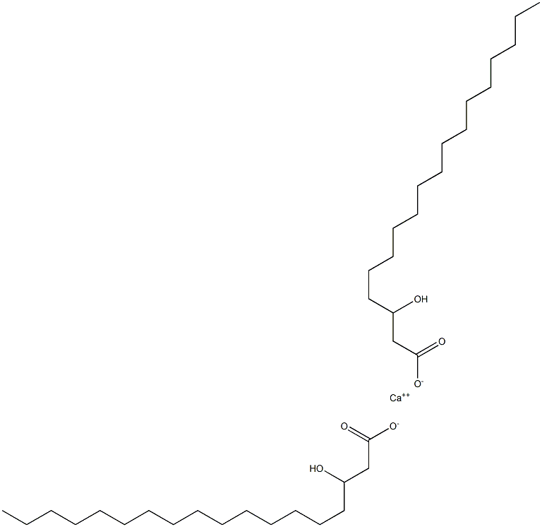 Bis(3-hydroxyoctadecanoic acid)calcium salt Struktur