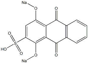 1,4-Di(sodiooxy)-9,10-dihydro-9,10-dioxoanthracene-2-sulfonic acid Struktur