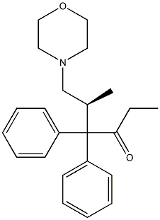 [S,(-)]-5-Methyl-6-morpholino-4,4-diphenyl-3-hexanone Struktur