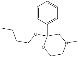 2-Butoxy-4-methyl-2-phenylmorpholine Struktur