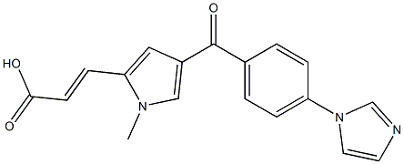 (E)-3-[1-Methyl-4-[4-(1H-imidazol-1-yl)benzoyl]-1H-pyrrol-2-yl]acrylic acid Struktur