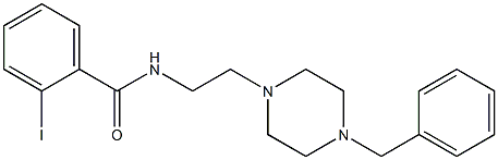 2-Iodo-N-[2-(4-benzyl-1-piperazinyl)ethyl]benzamide Struktur