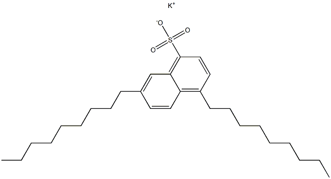 4,7-Dinonyl-1-naphthalenesulfonic acid potassium salt Struktur