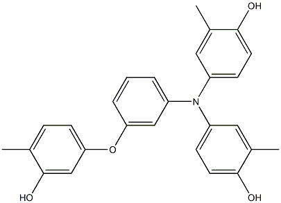 N,N-Bis(4-hydroxy-3-methylphenyl)-3-(3-hydroxy-4-methylphenoxy)benzenamine Struktur