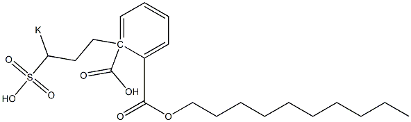 Phthalic acid 1-decyl 2-(3-potassiosulfopropyl) ester Struktur