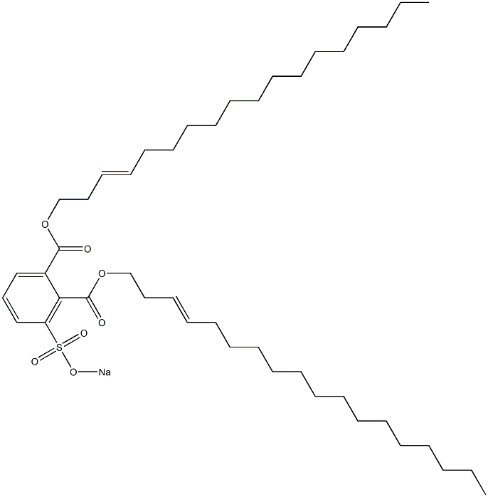 3-(Sodiosulfo)phthalic acid di(3-octadecenyl) ester Struktur