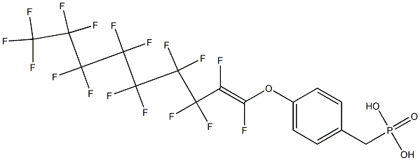 4-(Heptadecafluorononenyloxy)benzylphosphonic acid Struktur