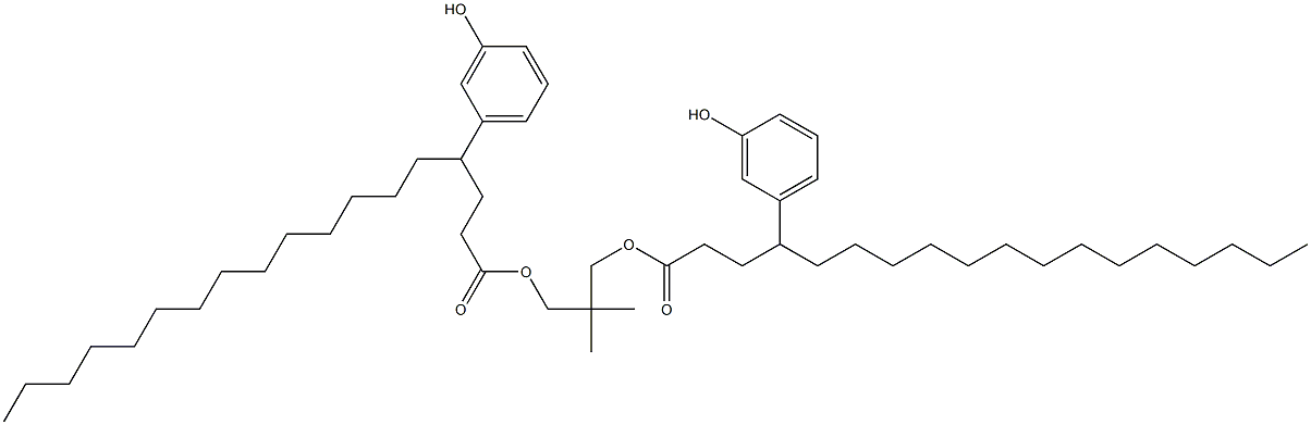 Bis[4-(3-hydroxyphenyl)stearic acid]2,2-dimethylpropane-1,3-diyl ester Struktur