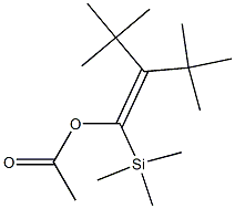 2-tert-Butyl-3,3-dimethyl-1-trimethylsilyl-1-buten-1-ol acetate Struktur