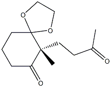 (2S)-2-Methyl-2-(3-oxobutyl)spiro[cyclohexane-1,2'-[1,3]dioxolan]-3-one Struktur